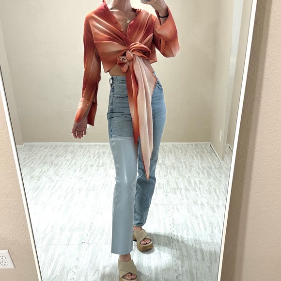 Cult Gaia Button Up Tie Top - Picture 2 of 14